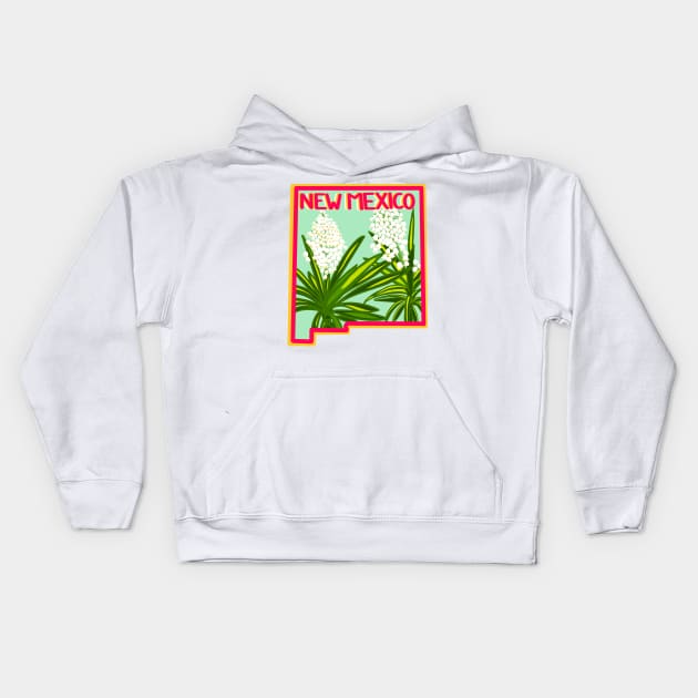 New Mexico Yucca flower Kids Hoodie by avadoodle